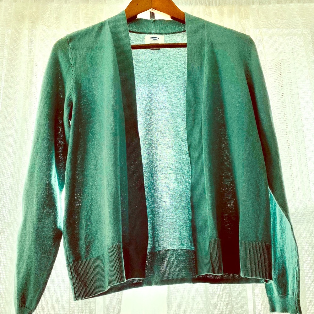 Old Navy green cardigan